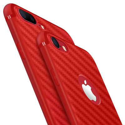 

BIAZE Apple 6 6S Plus Phone Case iPhone6 ​​ 6S Plus Case All-in-One Silicone Anti-Washed Soft Shell Carbon Cushion Series JK86- Chinese Red