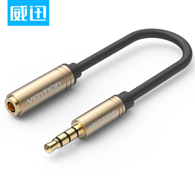 

Wei Teng VENTION 35mm audio adapter cable to the US standard audio line male to female headphone extension line Andrews Apple mobile phone switch to each other black VAB-S06-B010