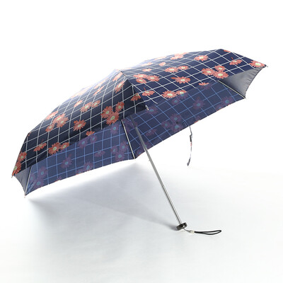 

Jingdong supermarket Lan Shiyu Z08219 ultra-light color of the five-fold sun umbrella anti-ultraviolet sunny umbrella checkered light blue
