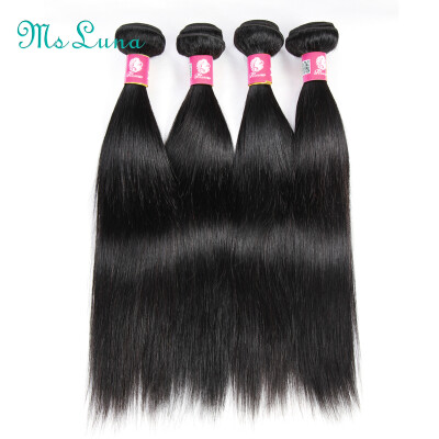 

Ms Luna Hair Best Quality 8A Malaysian Virgin Hair Straight Hair Weave Bundles 4 Pcs Full Head Malaysian Hair Bundles