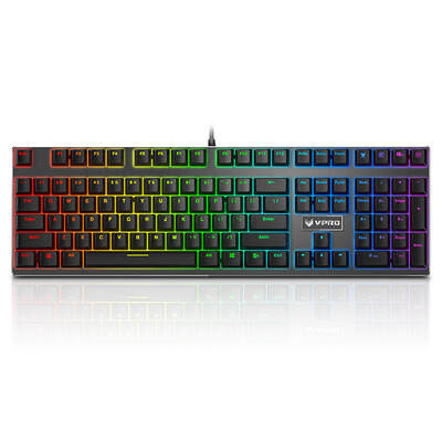 

Лей Бай (Rapoo) версия V700RGB сплав Symphony игровой клавиатуры с подсветкой механической игровой клавиатуры клавиатура с подсветкой клавиатуры компьютера ноутбук клавиатуры оси черного чая