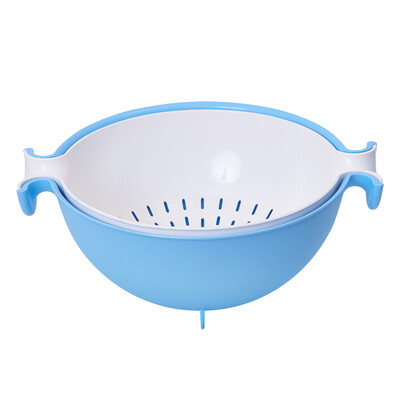 

Kitchen utensils plastic double deluge basket washing basket round creative fruit basket two sets U-6110