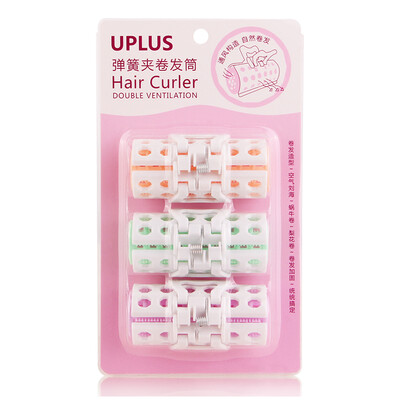 

Excellent up uplus spring clip curl tube 3 color random hair volume air Liu Hai pear hair curler hair styling hair tools