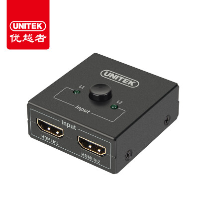 

UNITEK) Y-5186 HDMI Switcher Two-in HDMI One-in-two Separator Two-way Switching Computer Connection TV 4K HD 3D Video Amplifier