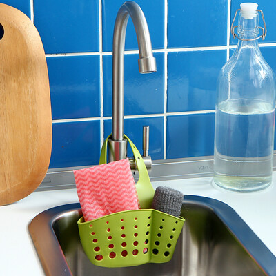 

ORZ Kitchen Sink Storage Basket Sponge Holder Bathroom Soap Hanging Shelving Rack Drain Faucet Storage Pail Shelves Organizer