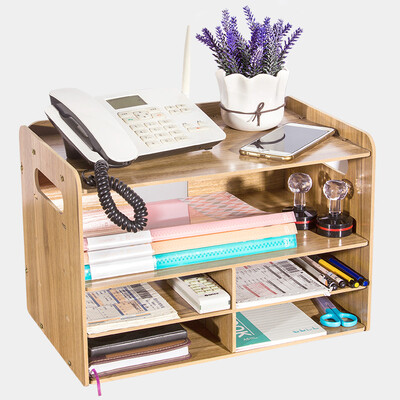 

TRNFA TN-D35 fashion wooden printer frame A4 data multi-storey shelves desktop multi-purpose shelves office file finishing multi-storey lockers