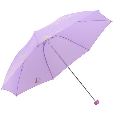 

Jingdong Supermarket] Paradise umbrella high-density polyester polyester spinning three fold steel bar steel umbrella sunny umbrella 339S pine green