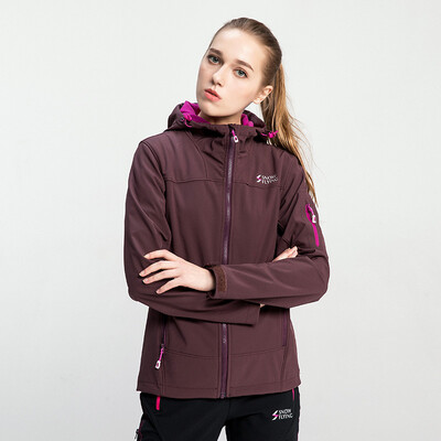 

Snow flying outdoor autumn&winter women&39s soft shell Jackets Fleece windproof breathable jacket A1621RY052 purple sauce red 1190
