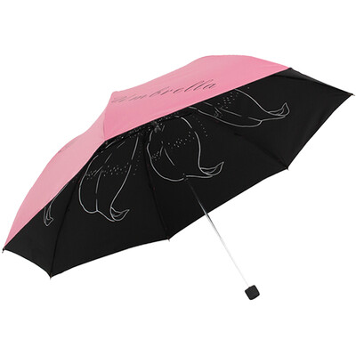 

[Jingdong Supermarket] Paradise umbrella UPF50 + increase reinforcement black silk silk screen striped flowers three fold rigid bar steel sunny umbrella sun umbrella beige 30056ELCJ