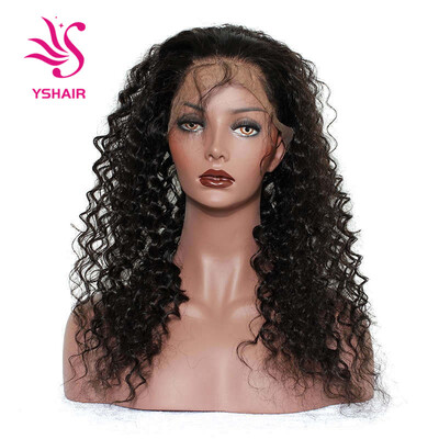 

Brazilian Deep Wave Hair 360 Lace Frontal Closure Remy Human Hair Natural Hairline Free Shipping Brazilian Virgin Human Hair