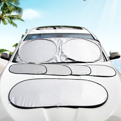 

Fun car sunscreen shade block 6 sets of the whole car cooling front block back block rear block insulation high reflective coated silver cloth sun block