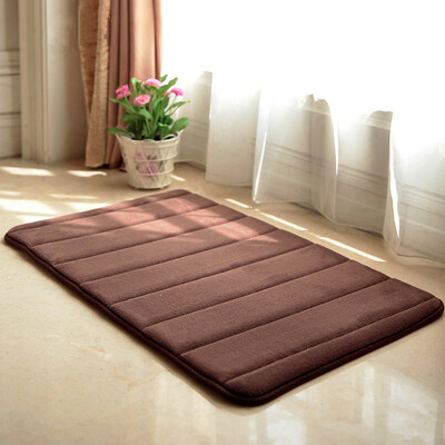 

Jingdong Supermarket] Sheng silk still goods slow rebound bathroom anti-skid mat mat dust mat 40 * 60 brown