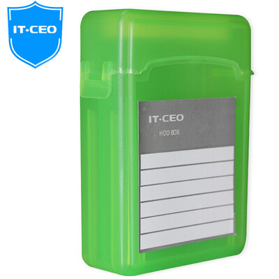 

IT-CEO 25-inch hard disk protection box shockproof protective cover protection package dual disk desktop hard drive storage box hard disk box green V318-2
