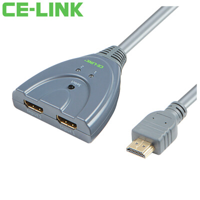 

CE-LINK 2169 HDMI2x1 binary intelligent switch 1 meter computer video switcher 2 into 1 out 1.4 version support 1080P 3D comes with line