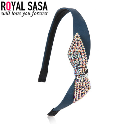 

Royal Sasa (Royalsasa) headdress hair accessories fashion fabric pressure headband imitation crystal headband ink blue