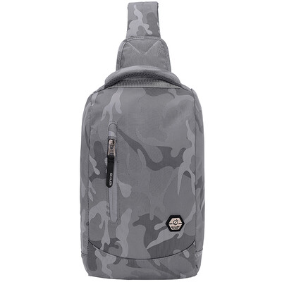 

Slick SCALER satchels men&women canvas sports leisure shoulder shoulder multi-function Messenger bag tide package chest bag small backpack Z8346185 gray