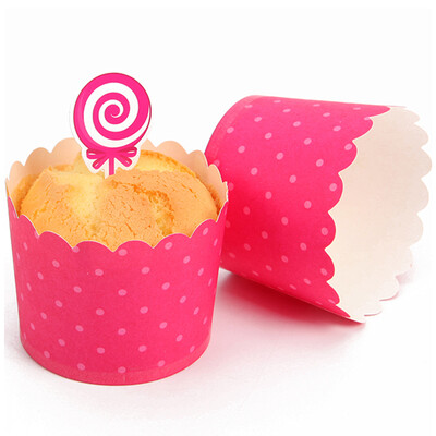 

Поварская кухня CHEF MADE Cake Paper Cup Theme Высокотемпературная бумажная чашка Бонусная карта Red 25 Pack WK9279