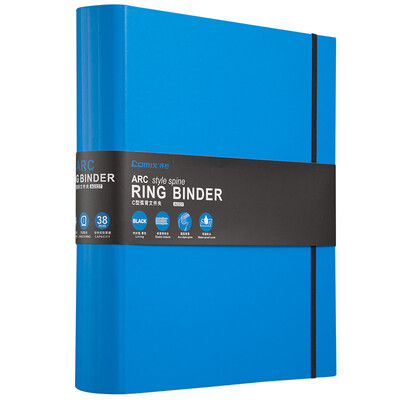 

Coix A4 15 inch 2-hole D-clamp ARC arc back management folder folder folder A0337 blue