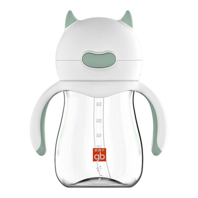 

Jingdong supermarket gb good boy PPSU straw training cup with grip 240ml-fruit green robot image series