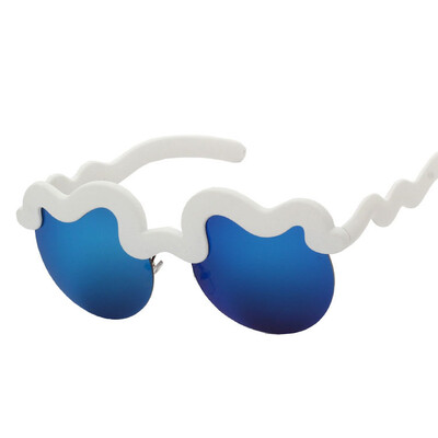

Cotton clouds wave sunglasses frosted soft material half frame men and women sunglasses as gift for men and women