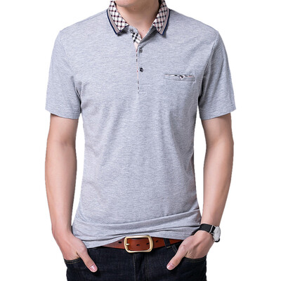 

Яблоко (AEMAPE) молодые мужчины шаблона рубашка лацкан простого бизнес случайная короткие рукава футболка PC7301 серый 2XL