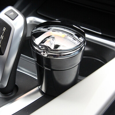 

Fun line car ashtray car LED light flame retardant ashtray gold