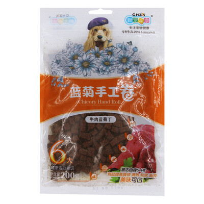 

Новый любимец Кан корма для домашних животных / закусочные Teddy / Golden Retriever / закуски собаки Lan Ju фиолетовый сладкий картофель ролл рецепт 200г говядины