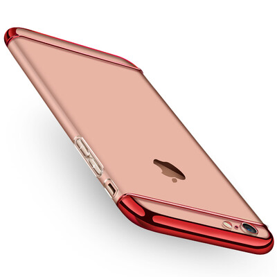

Машинные залы iPhone 6s / 6 Корпус для телефона Apple 6 / 6s Защитный чехол с покрытием All-Inclined Case Light & Clear Прозрачный 4,7-дюймовый свет серии Red