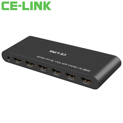

CE-LINK HDMI5x1 five into a smart switch with remote control 5 into a computer connection TV HD video switcher alloy version 2515