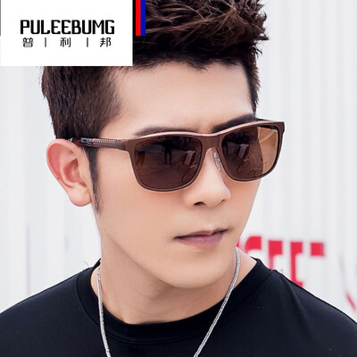 

PULEEBUMG simple sunglasses male sunglasses male polarized light tide driver driving glasses men frame driving glasses men coolP86