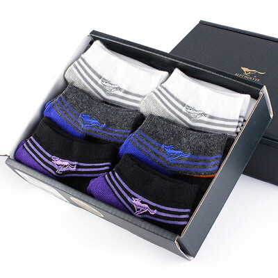 

[Jingdong supermarket] seven wolves SEPTWOLVES socks socks men sports wind men's socks breathable sweat sweat casual socks mixed color 6 pairs of boxed Z90725