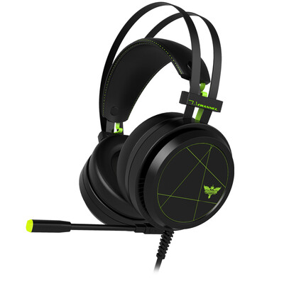 

Punisher лиги стрелки игровой гарнитуры гарнитуры компьютер игровой гарнитуры с микрофоном микрофона 7,1 объемного звука гарнитуре фактически отправить фото черный и зеленый