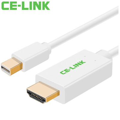

CE-LINK Mini DP to HDMI high-definition line 45 m mini DP to HDMI cable HD TV monitor projector line support 4 2k white 1582