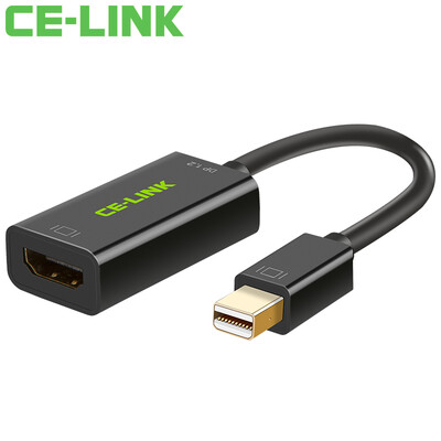 

CE-LINK Mini DP to HDMI Converter 1.2 Mini DisplayPort для HDMI-адаптера Apple MacBook Lightning TV Projector Black 1637