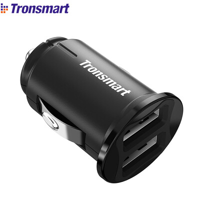 

Tronsmart C24 Dual USB Ports Car Charger Smart Mini Car Charger with VoltiQ for iPhone, iPad, Samsung & More