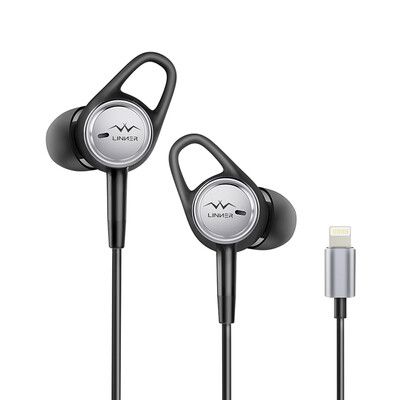 

Linner NC21 Lightning Apple интерфейс активная шумоподавляющая гарнитура в спортивный ремень для наушников с хорошим качеством звука сабвуфер iphone гарнитура гарнитура