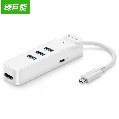 

Зеленый Juneng (Llano) Type-C HDMI конвертер Macbook док-станции Apple, видео кабель преобразователя USB-C HUB хаб сплиттер с зарядкой функцией PD