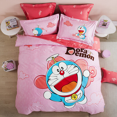 

LOVO cartoon print cotton bed setbed kit duvet coverbedsheetpillowcase