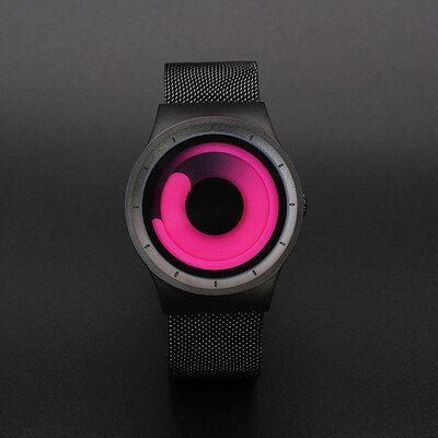 

New Fashion Creative High Range individuation Swirl Mens&Womens Watch Relaxation Genuine Leather Strap Waterproof