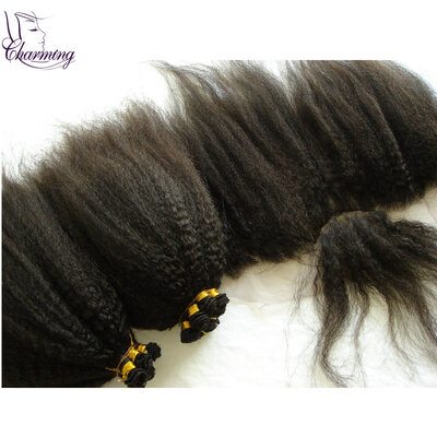 

Charming Hair 3PCS Lot Malaysian Kinky Straight Hair bundles With Lace Frontal Kinky Straight Hand Tied Hair Weaving With 13x4 La