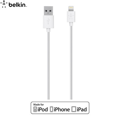 

Belkin Apple MFI сертифицированный кабель для передачи данных / линия зарядки Lightning Interface White 1.2m для iPhone 7/7 Plus / 6s / 6s Plus / SE