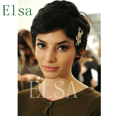 

Human Brazilian virgin hair Straight none lace wigs short Natural straight Glueless None lace wigs short bob wigs for black woman