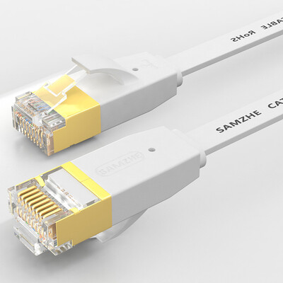 

SAMZHE 6050PBS six flat cable network oxygen-free copper Gigabit gold-plated metal head high-speed computer network cable