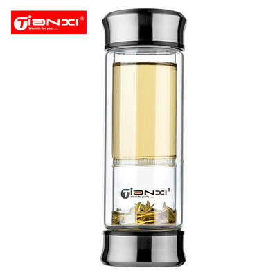 

[Дни] привет Jingdong супермаркет (Tianxi) толстый прозрачная двойная стеклянная чашка чашка творческой портативное тепла интегрально стекли чайное ситечко чай чай чашка изолированной