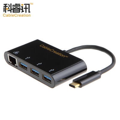 

CABLE CREATION Type-C to RJ45 Gigabit Ethernet adapter USB31 turn three USB30HUB hub 12-inch MacBookUSB-C external network card CD0038