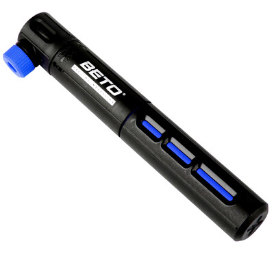 

BETO mini-portable multi-function bike small air pump US double-use dual-stroke plastic high pressure small airbag soccer basketball type pump CRH-015P blue
