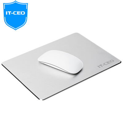 

IT-CEO X423T Aluminum Alloy Mouse Pad Aluminum Metal Game Mouse Pad Anti-slip Rubber Bottom Computer Game Business Mouse Pad Black