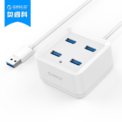 

ORICO DH4U USB3.0 Splitter Высокоскоростное расширение 4-портовый концентратор для ноутбуков Настольный ПК Конвертер White Square 0.5m