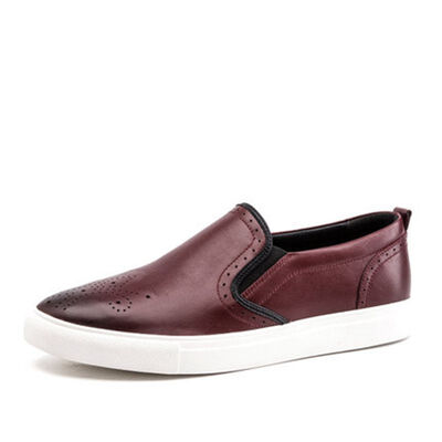 

Aokang (Aokang) повседневная повседневная обувь ноги резные износостойкие праздник удобная кожа обувь Lok Fu обувь 165011193 вино красное 43 ярдов