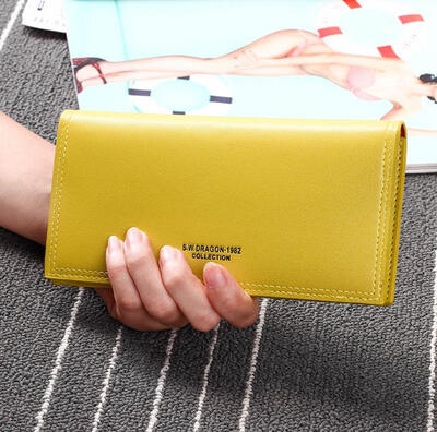 

Ladies long small purse wallet multi-card large-capacity multi-color soft wallet